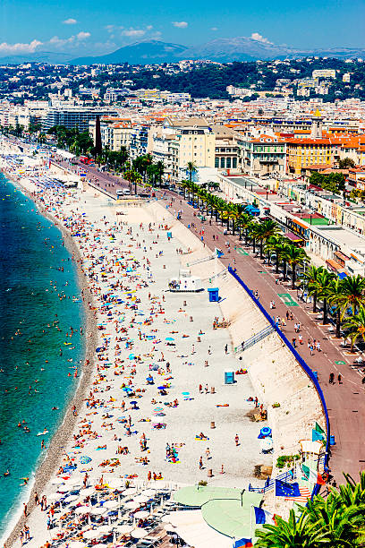 nice, riviera francesa - city of nice france french riviera promenade des anglais imagens e fotografias de stock