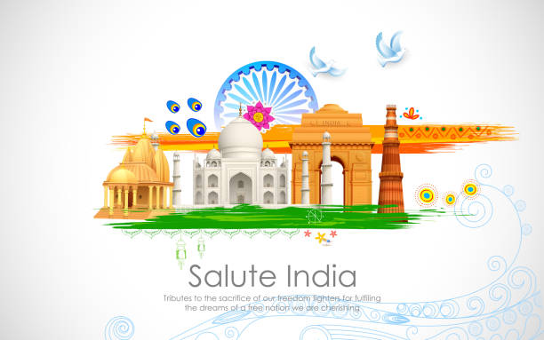 indien hintergrund - tag-der-republik stock-grafiken, -clipart, -cartoons und -symbole