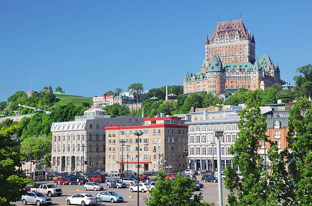 istock Historical Frontenac Castle and The Old District Buildings. 483896942