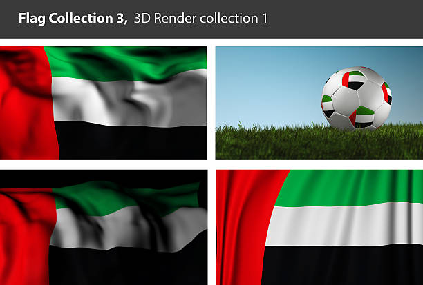 Abstract United Arab Emirates Flag, UAE Abstract Background (3D render)