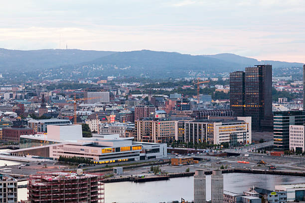 istock View from Ekeberg to the new Oslo  skyline at dusk. 483901336