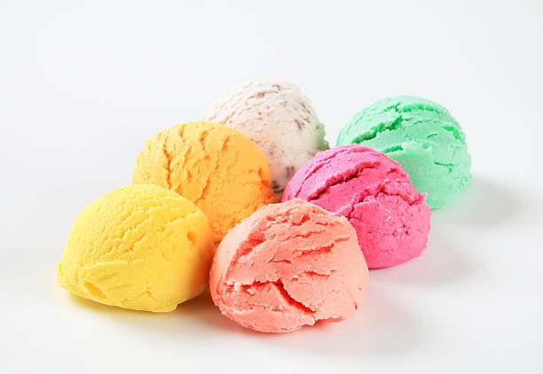 istock Scoops of ice cream - assorted flavors 483902370