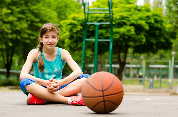 istock Beautiful confident young female basketball player 483905628