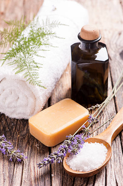 istock Soap with Lavender Flowers 483905888