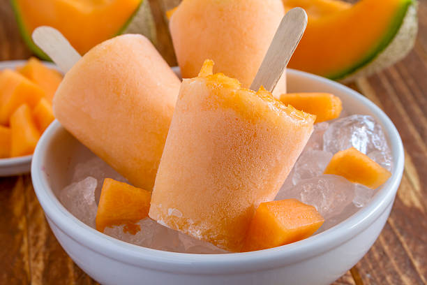 istock Homemade Fresh Pureed Fruit Frozen Popsicles 483906348