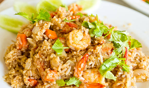istock Fried rice with shrimp, Thai style food 483906478