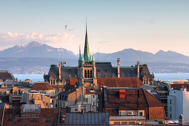 로잔, Switzerland 스톡 사진