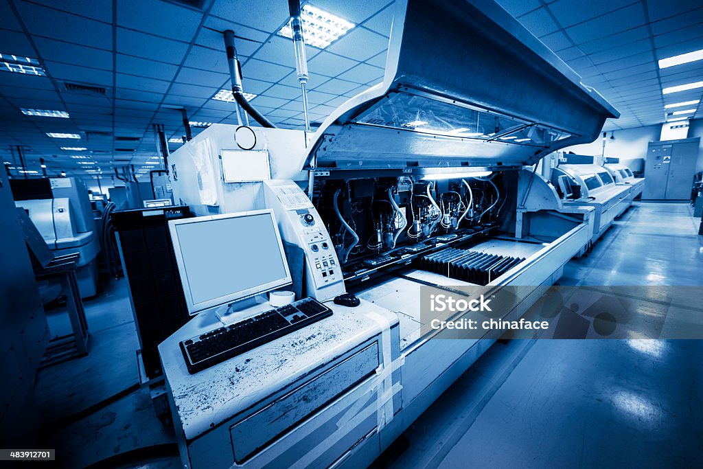 Electronic Circuit Boards plant empty Electronic Circuit Boards plant, adobe rgb 1998 use........... Cleanroom Stock Photo
