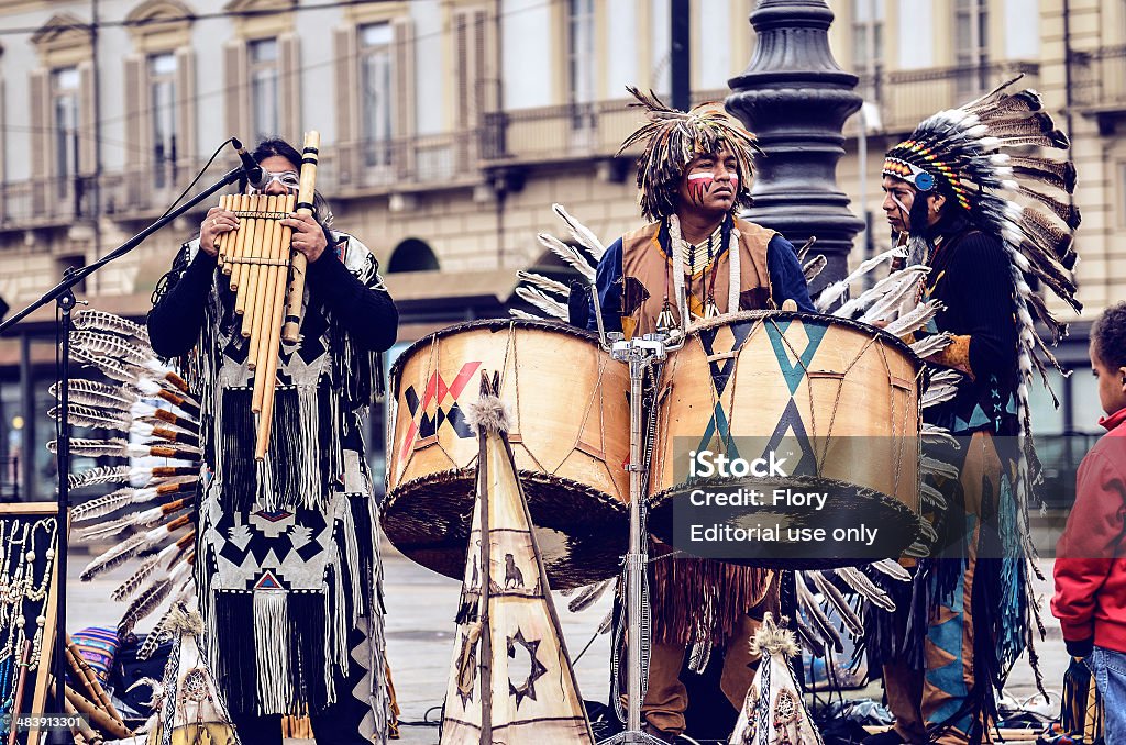 Músico indios americanos - Foto de stock de Cultura cheroqui libre de derechos