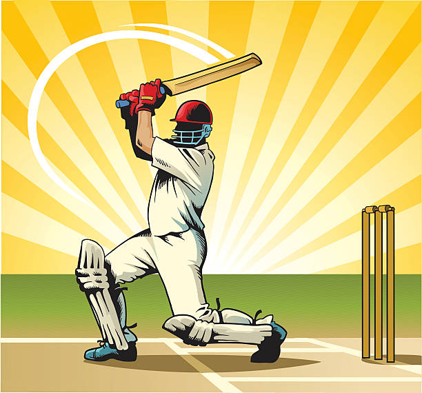 krykieta - test cricket stock illustrations