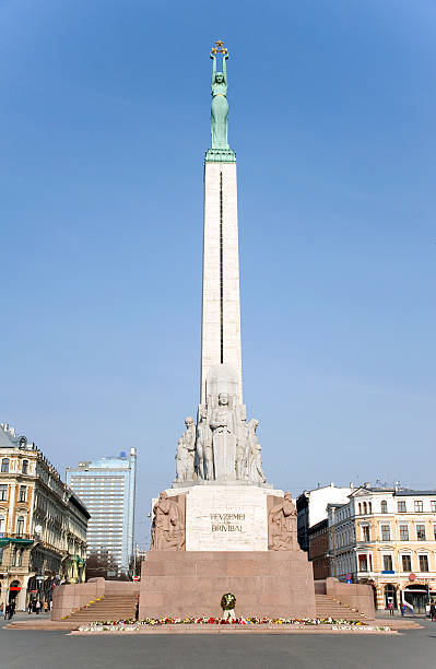 istock Riga. Well-known monument  of Freedom. 483914411