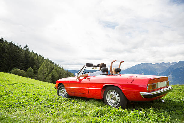 istock Happy couple with cabriolet 483914523