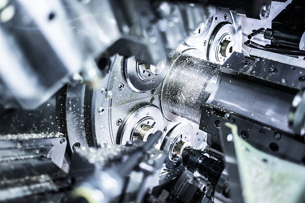 interior de un eje de herramientas de torno de máquina - machine tool fotografías e imágenes de stock