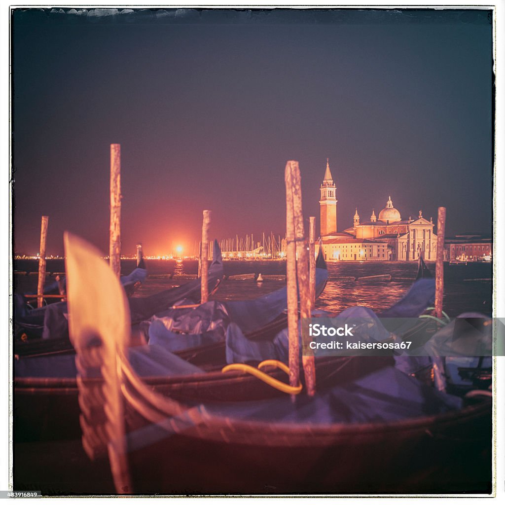 San Giorgio and Gondolas, Venice San Giorgio and Gondolas, Venice. Architecture Stock Photo