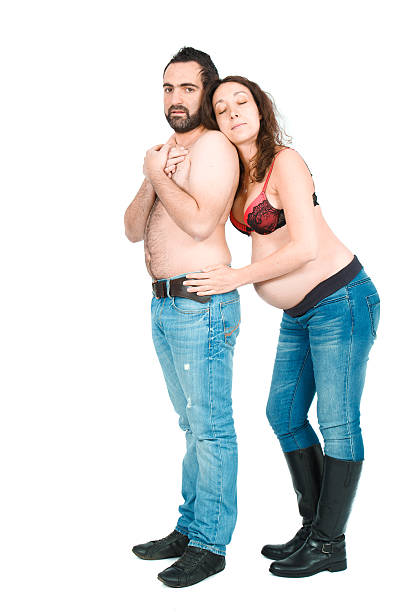 istock Man posing with his pregnant wife 483917437