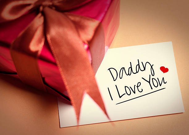 Card of fathers day and prensent box