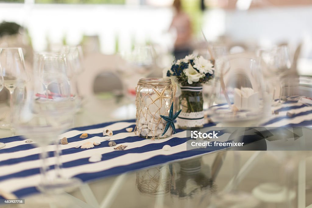 Beautiful decoration Table Set for an Event Party or Wedding 2015 Stock Photo