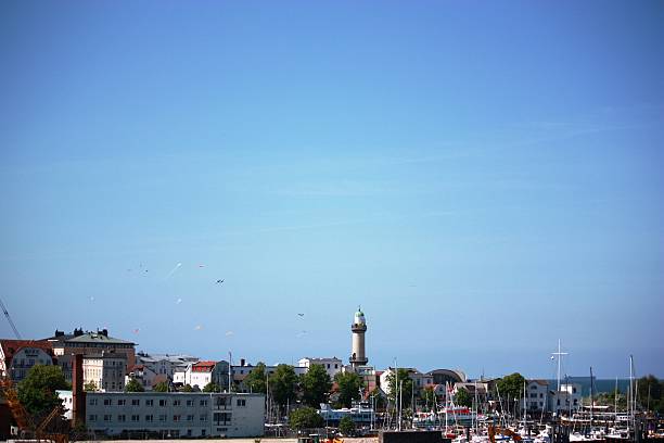 istock Rostock harbor in Germany under blue sky 483929776