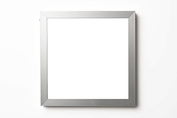 isolé vue de vide square structure en aluminium sur fond blanc - window frame window isolated clipping path photos et images de collection