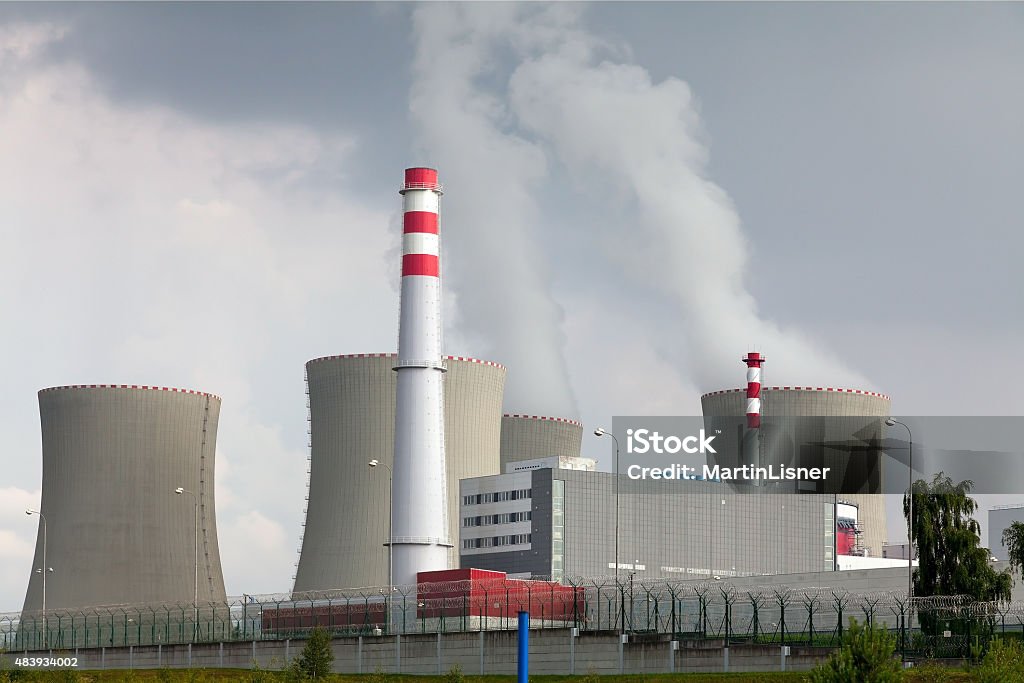 Nuclear power plant Temelin in Czech Republic Europe Nuclear power plant Temelin in Czech Republic Europe with its surrounding 2015 Stock Photo