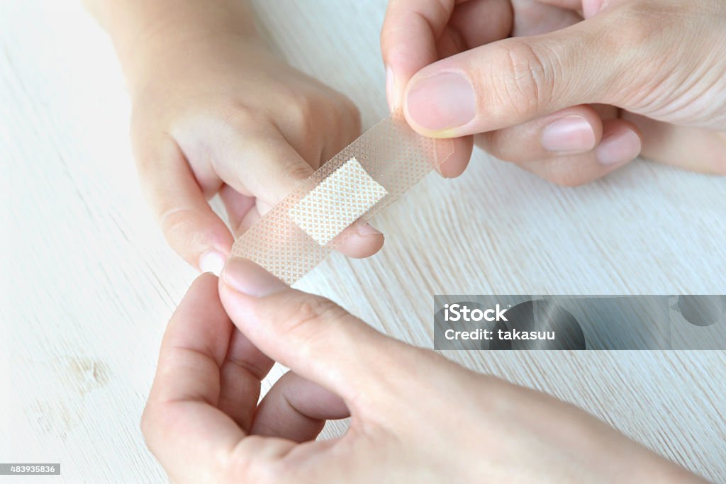 Adhesive plaster for kid Adhesive Bandage Stock Photo