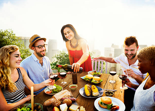 istock Celebration Friendship Rooftop Party Concept 483936746