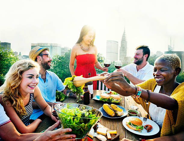 istock Celebration Friendship Rooftop Party Concept 483936804