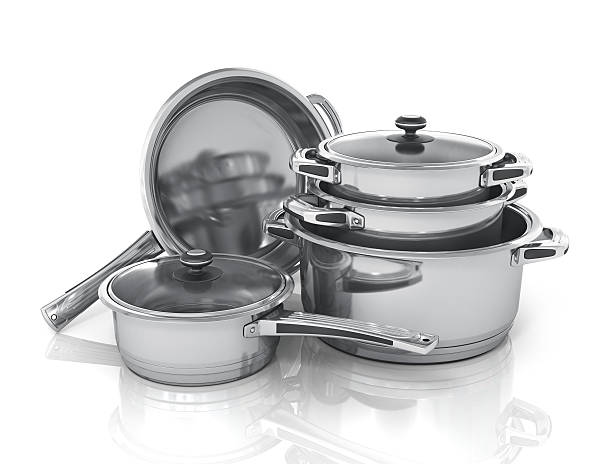 istock Set of cooking pots. 483944884