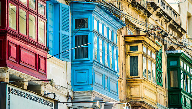 istock street with balconies in Valletta 483946778