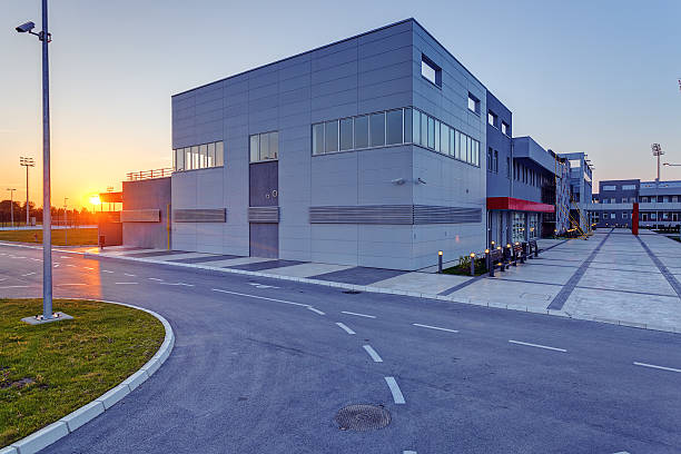 Aluminum facade on residential building