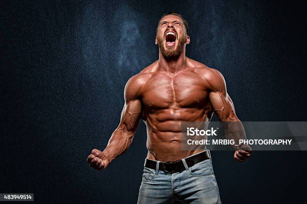 Scream Stock Photo - Download Image Now - Body Building, Shouting, Screaming