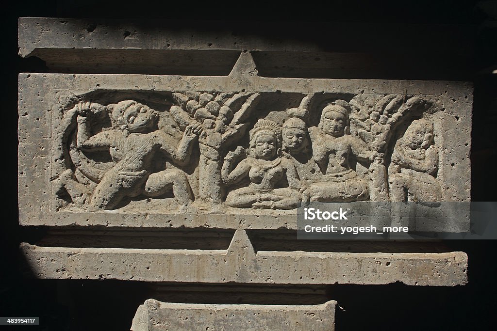 hanuman sita sculpture Carving at Shri bhiravnath Temple Carving at Shri bhiravnath Temple of Lord Shiva at Kikli, Maharashtra, India Architecture Stock Photo