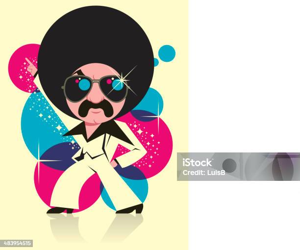 Funky Man Stock Illustration - Download Image Now - Disco Dancing, Nightclub, Men