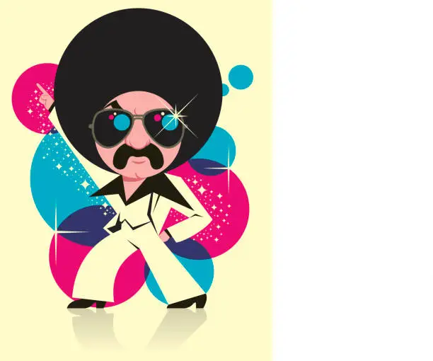 Vector illustration of FUNKY MAN