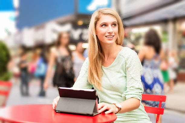 istock Surfing on the web in times square - NYC 483955245