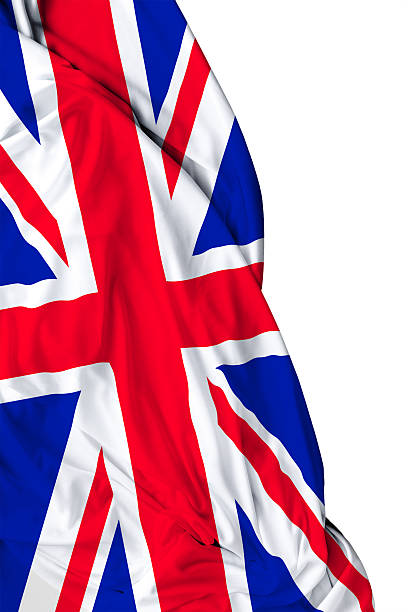 istock UK waving flag on white background 483955618