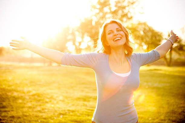 istock Woman enjoying the sun. 483955963
