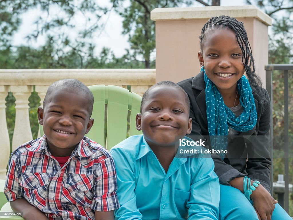 Glücklich Brüder und Schwester - Lizenzfrei Afrikanischer Abstammung Stock-Foto