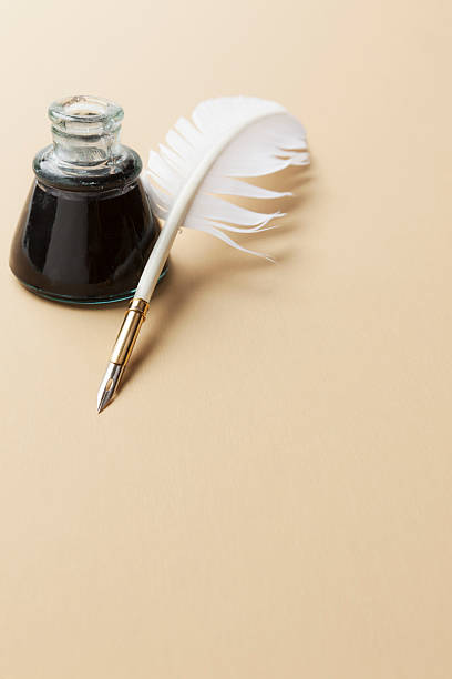 istock Quill pen and ink bottle 483956741