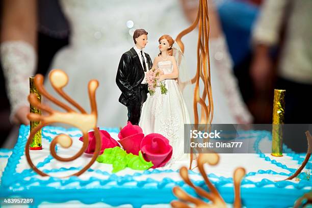 Wedding Cake Stock Photo - Download Image Now - Wedding Cake, Affectionate, Black Color