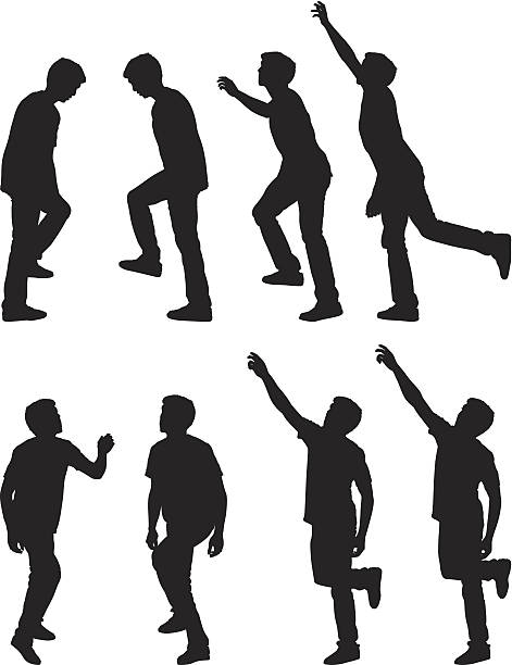 Multiple images of man stepping up and reaching high Multiple images of man stepping up and reaching highhttp://www.twodozendesign.info/i/1.png standing on one leg not exercising stock illustrations