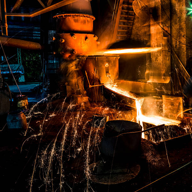 istock Blast furnace at metallurgical plant 483959317