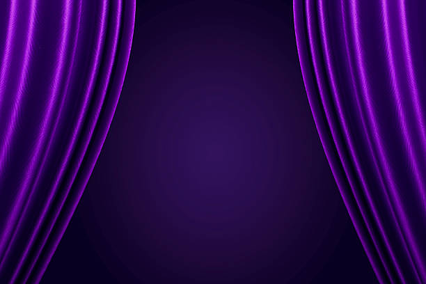 linda cortina roxa fundo. - purple pattern abstract backdrop imagens e fotografias de stock