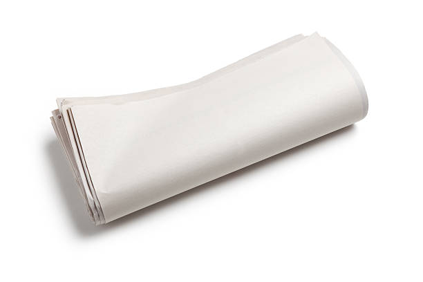 Blank Newspaper Roll Blank Newspaper Roll with white background rolled up stock pictures, royalty-free photos & images