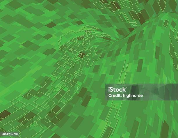Digitale Flow Stock Vektor Art und mehr Bilder von Bildhintergrund - Bildhintergrund, Briefkopf, CPU