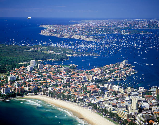 сиднейский гавань - manly beach sydney australia australia beach стоковые фото и изображения