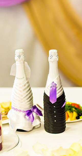 istock champagne bottles  for wedding day 483960448