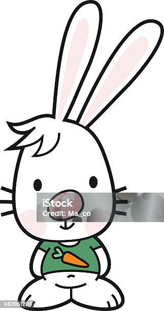 Vegetarische Hare Mit Grünen Karotten Tshirts Stock Vektor Art und mehr Bilder von Freisteller – Neutraler Hintergrund - Freisteller – Neutraler Hintergrund, Möhre, Anthropomorph