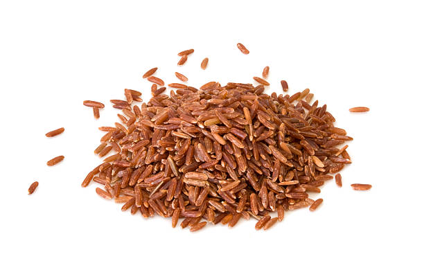wild brown rice stock photo