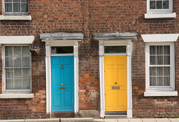 istock yellow and blue doors 483964072